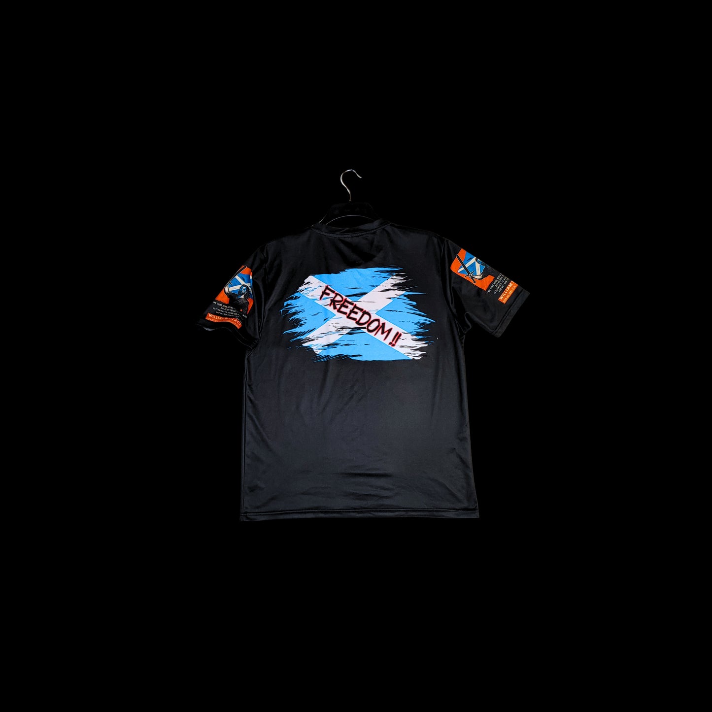 Battle of Stirling Bridge t-shirt back view with Freedom design detail