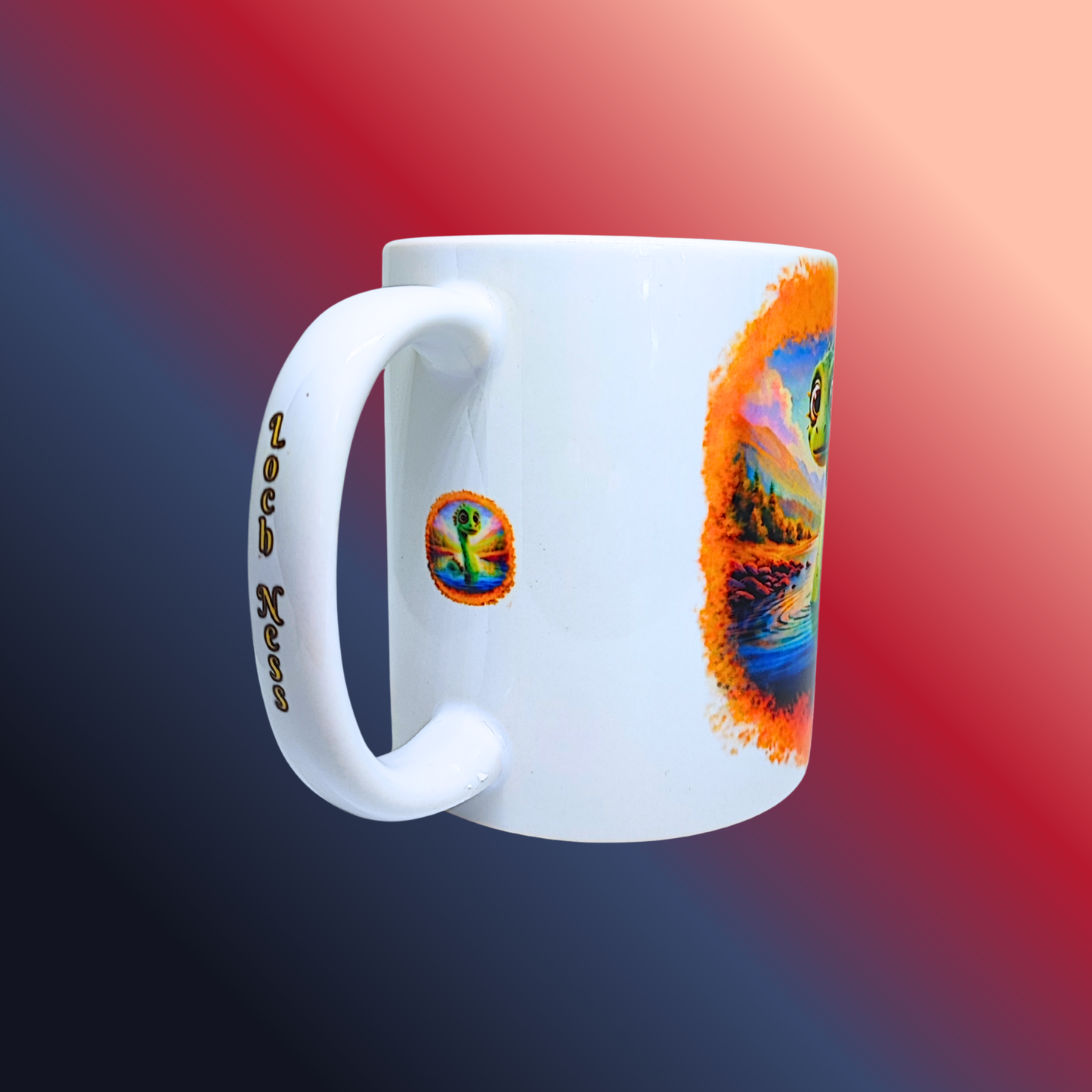 Adorable "I Am Just Shy" Loch Ness Monster Mug