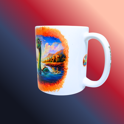 Adorable "I Am Just Shy" Loch Ness Monster Mug
