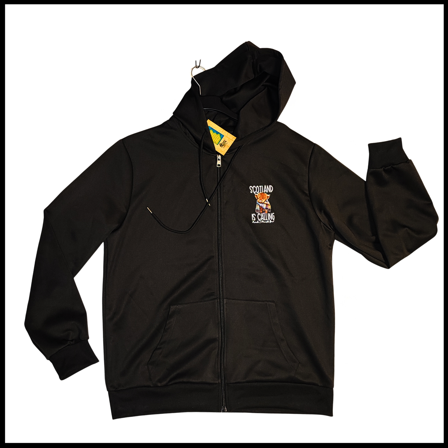 Munro Mental hoodie Scotland Is Calling front view with small chest graphic
