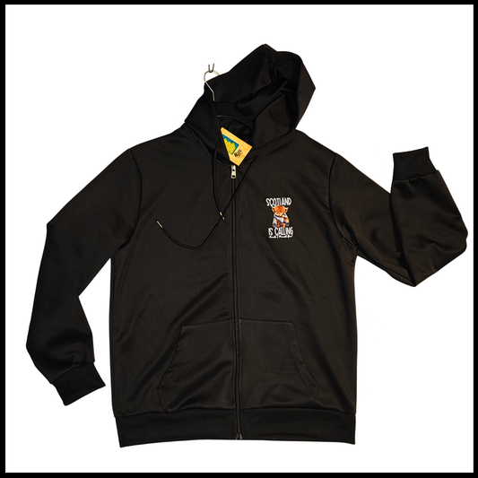 Munro Mental hoodie Scotland Is Calling front view with small chest graphic

