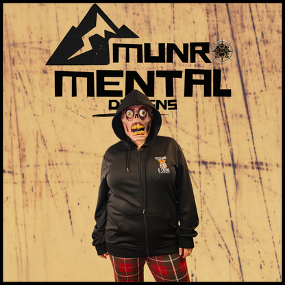 Munro Mental hoodie Scotland Is Calling worn by model front view
