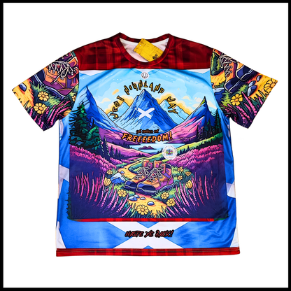 Munro Mental “96 Miles of Freedom ” t-shirt – West Highland Way collection, front view
