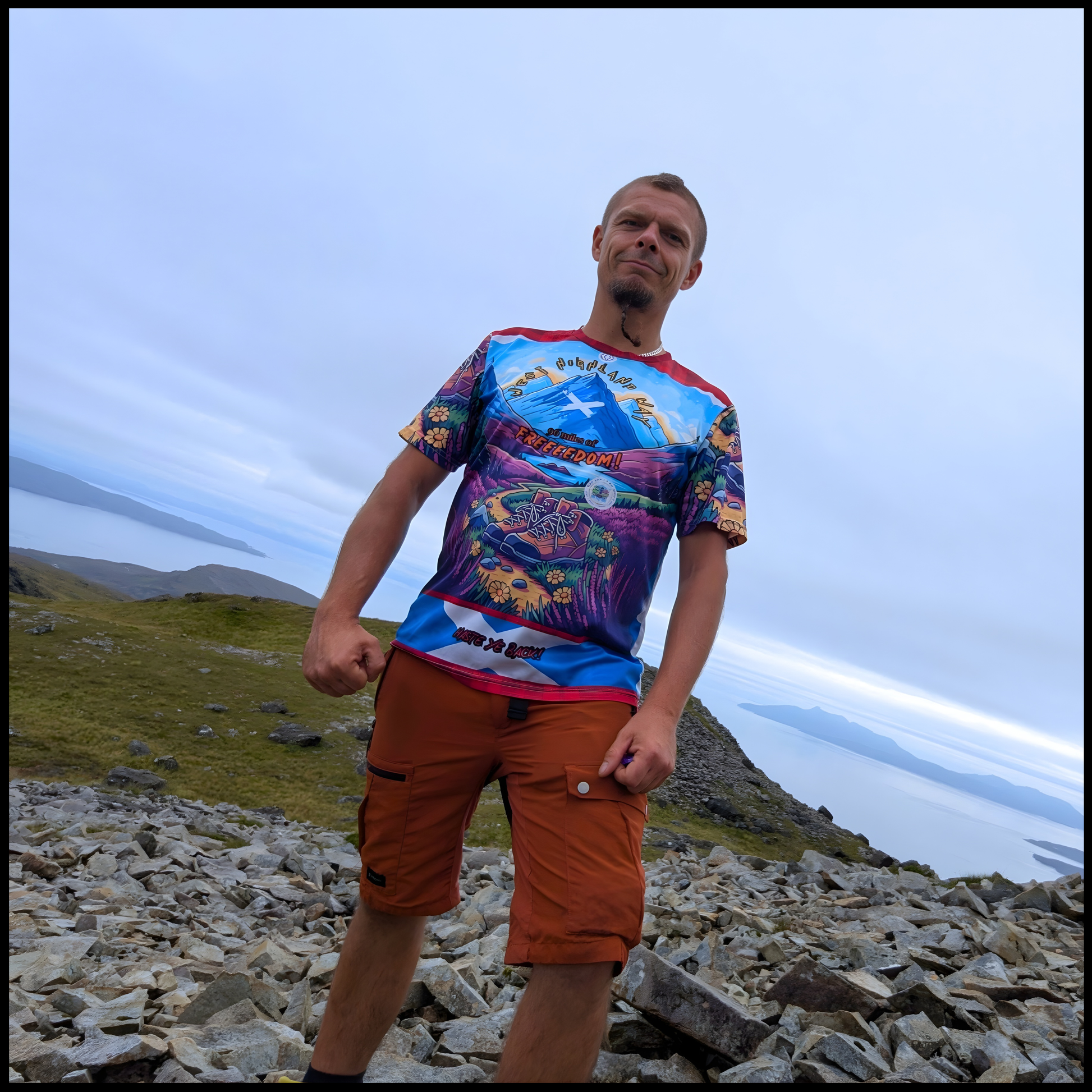 Munro Mental “96 Miles of Freedom” t-shirt outdoor photo – West Highland Way trail