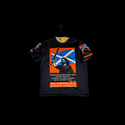 Battle of Stirling Bridge t-shirt with William Wallace artwork detail