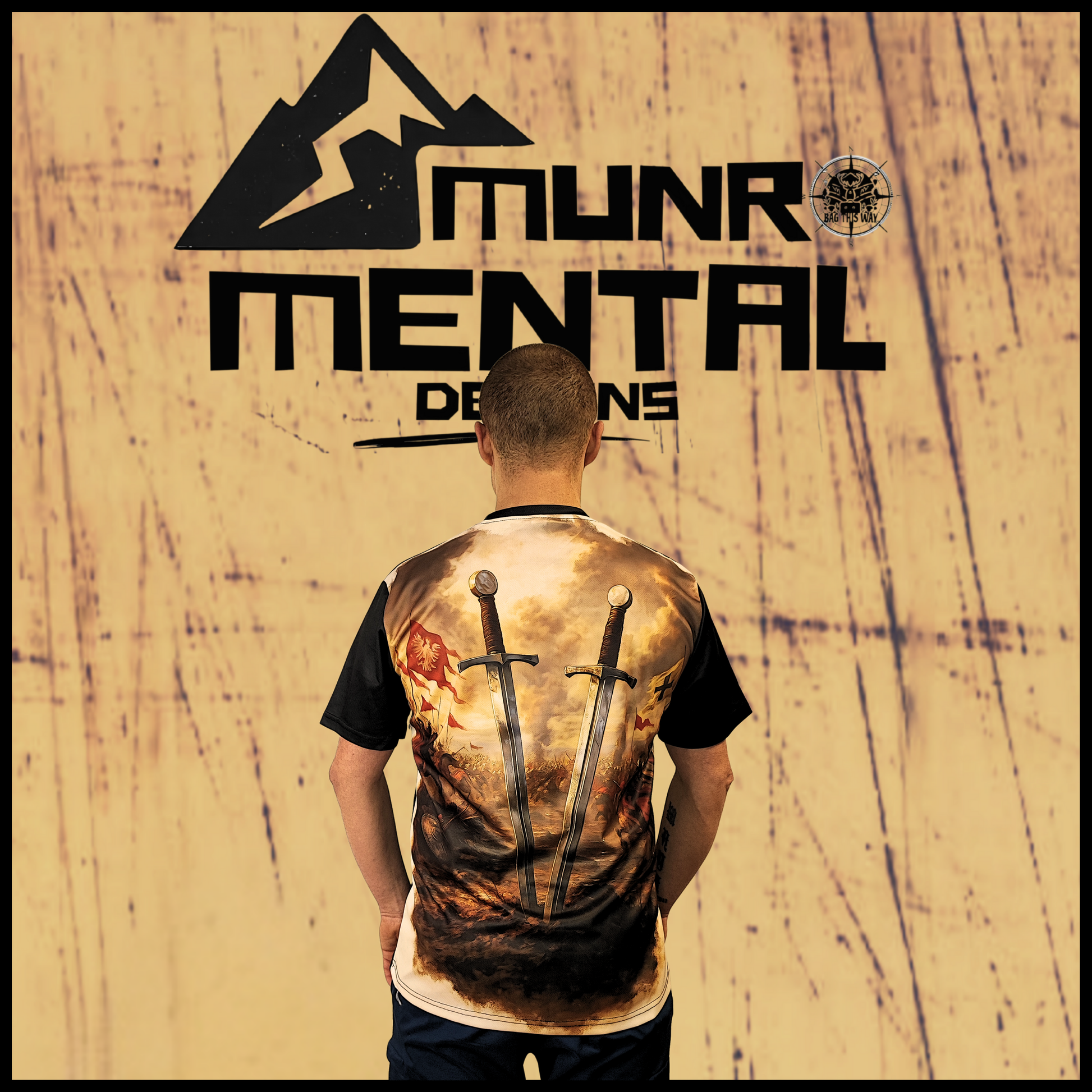 Munro Mental “Bitwa pod Grunwaldem 1410” t-shirt – model back view
