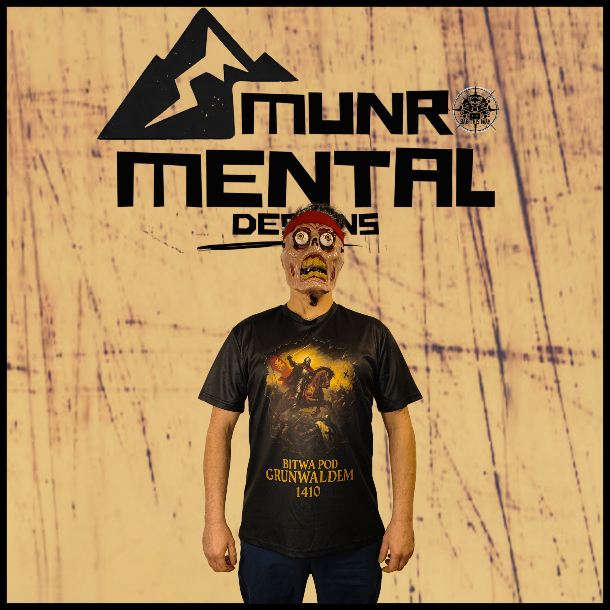 Munro Mental “Bitwa pod Grunwaldem 1410” t-shirt – model front view