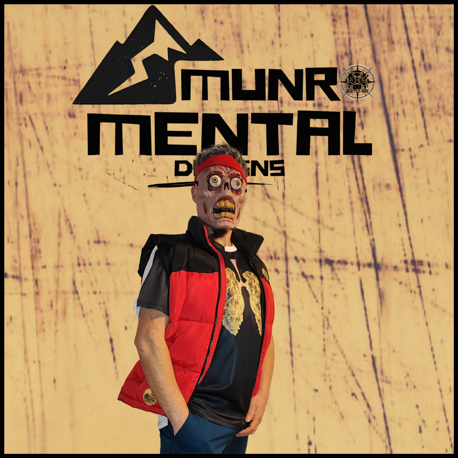 Munro Mental “Breathe Free” t-shirt – model left view
