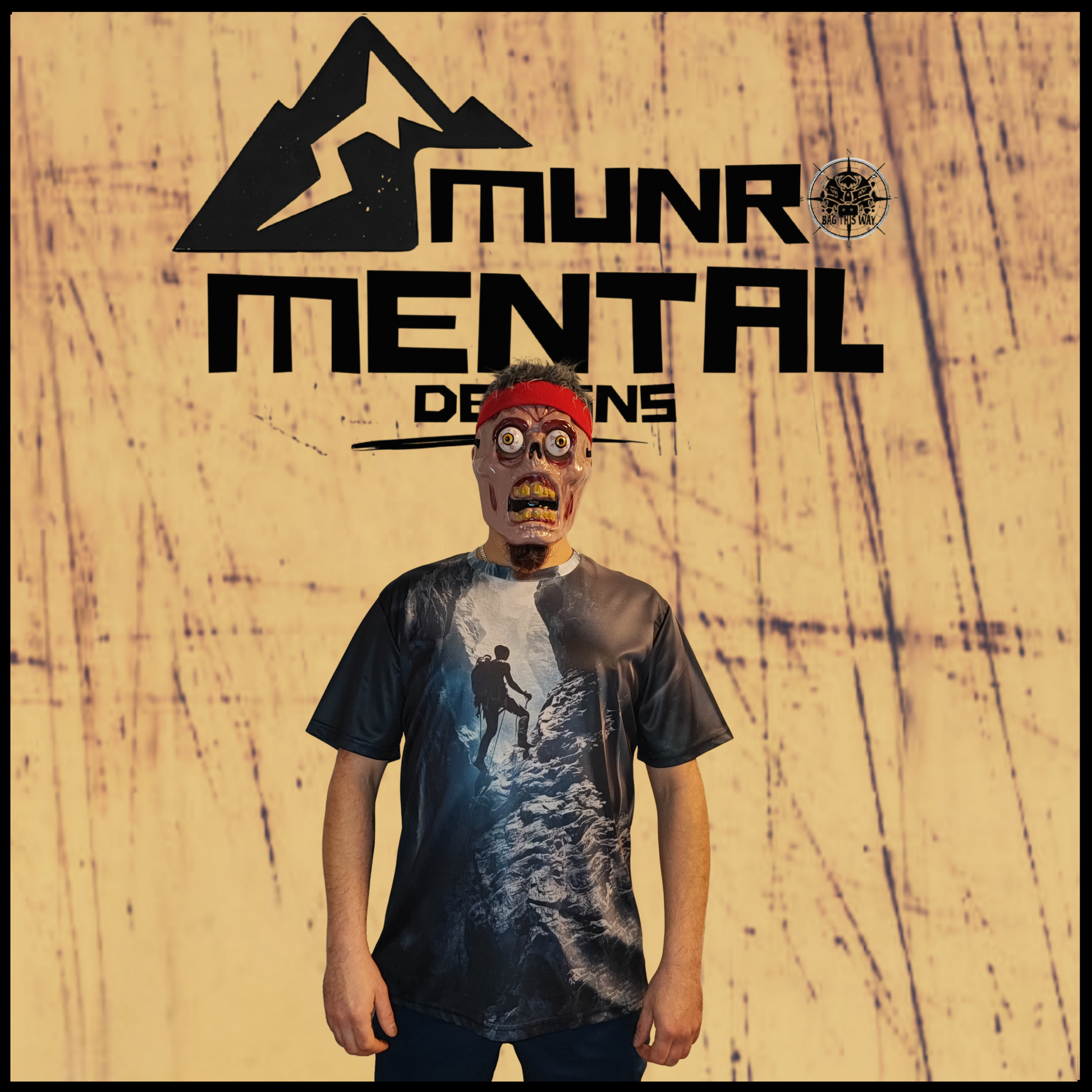 Munro Mental Tshirt Into The Light worn by model front view
