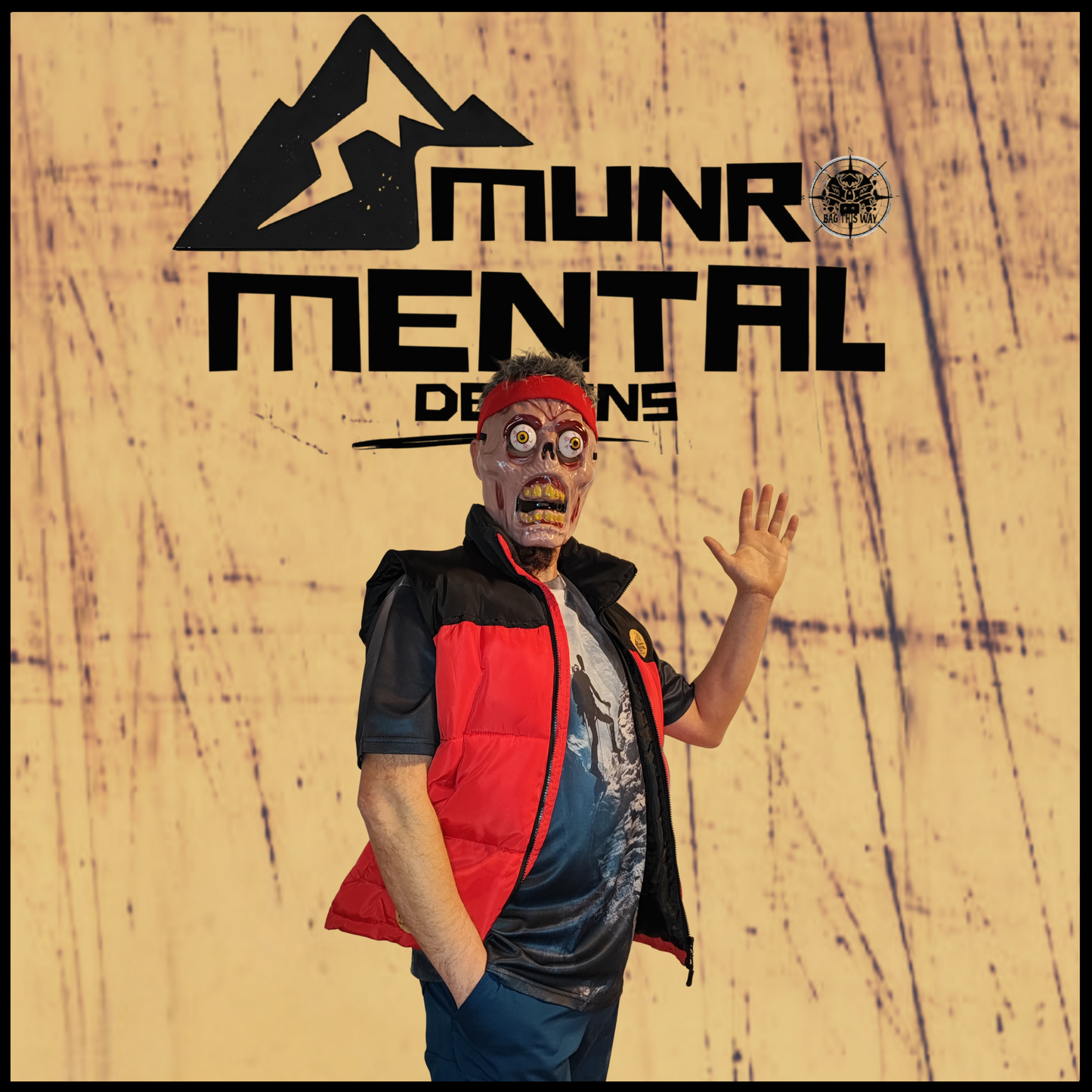 Munro Mental Tshirt Into The Light worn by model left side view
