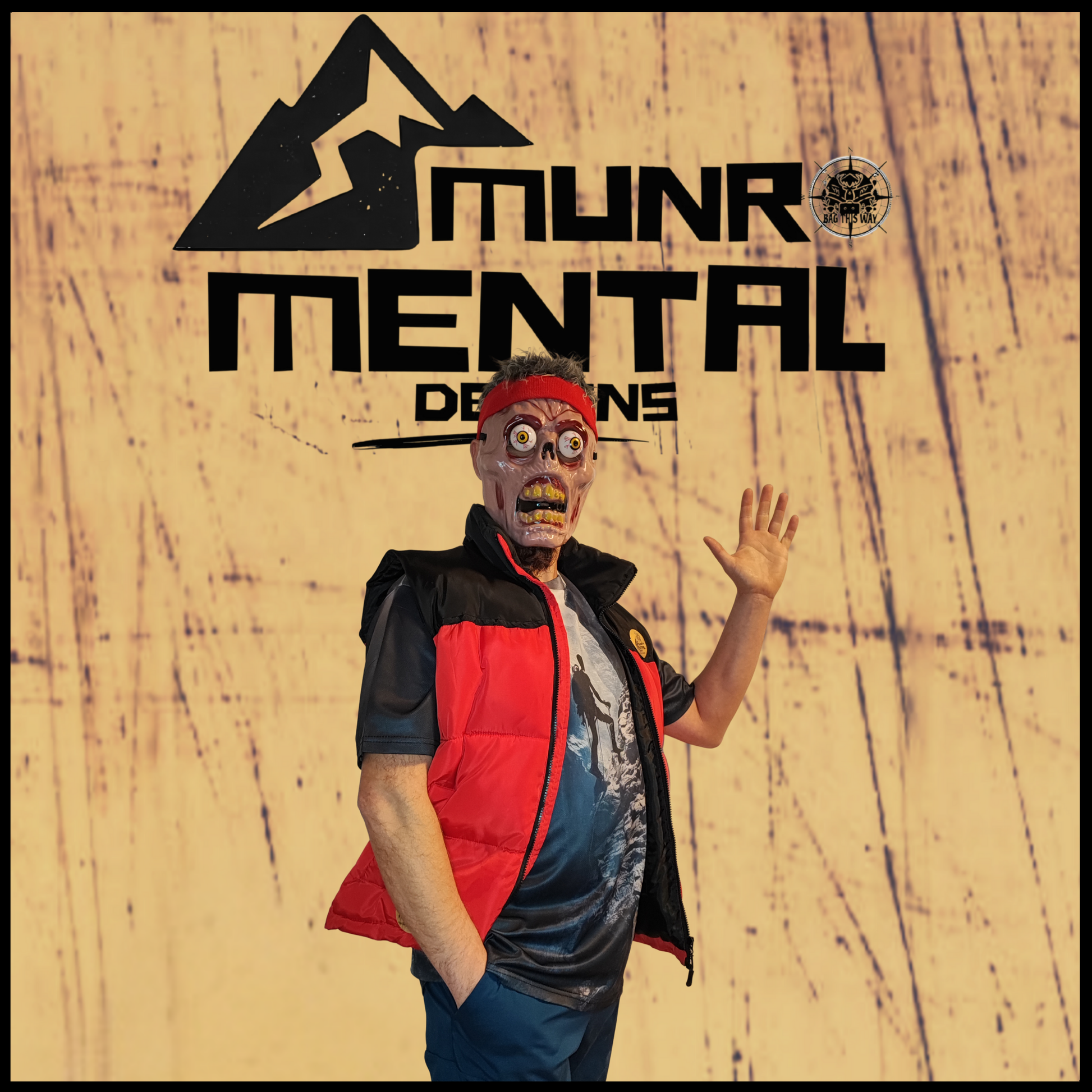 Munro Mental Tshirt Into The Light worn by model left side view
