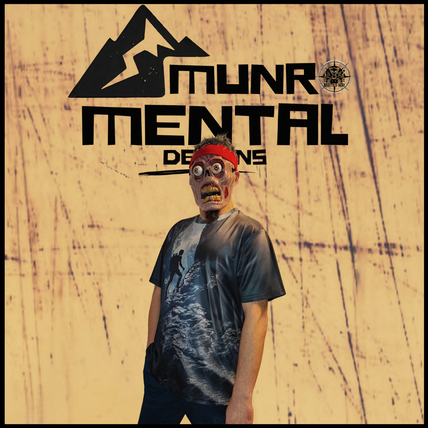 Munro Mental Tshirt Into The Light worn by model right side view
