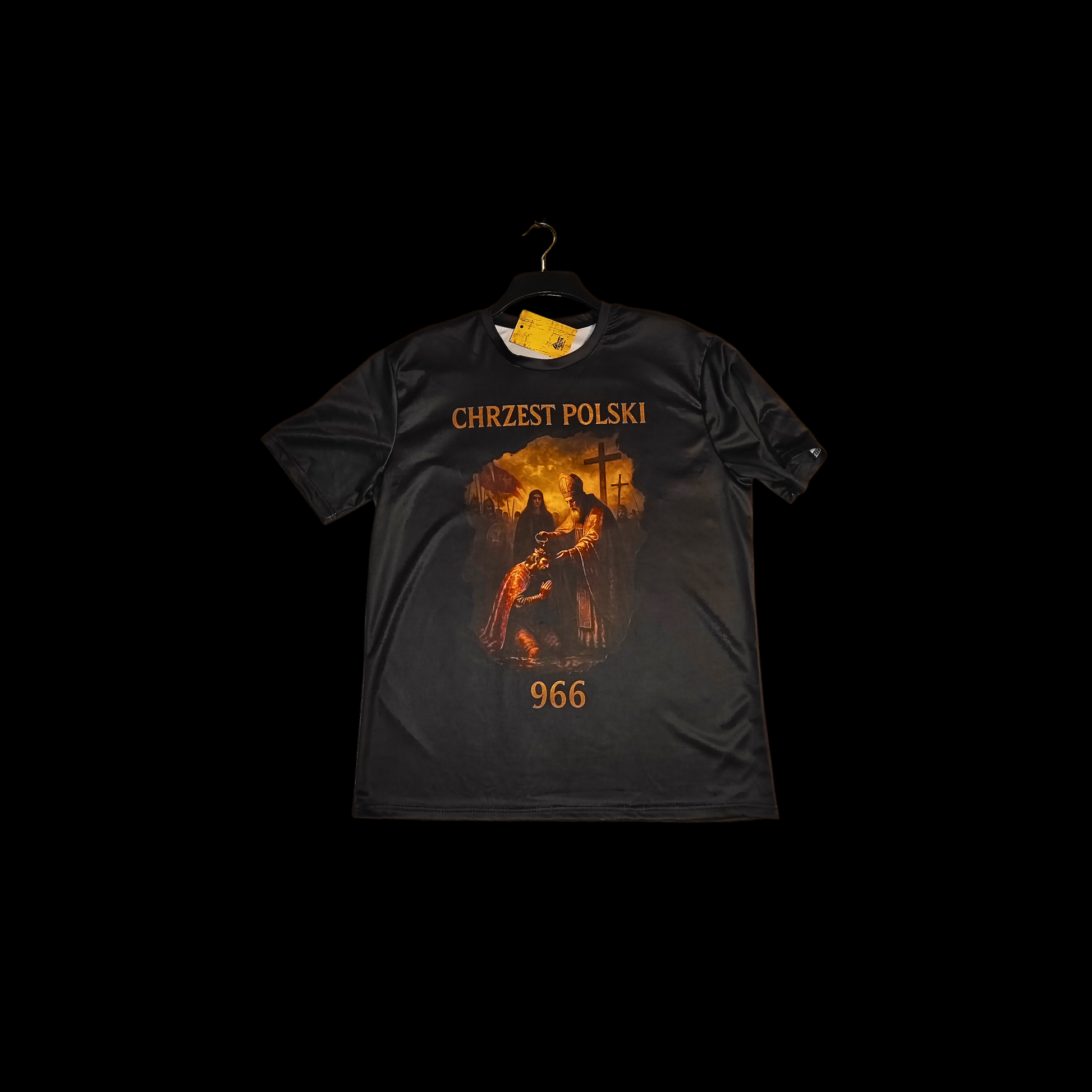 Munro Mental “Chrzest Polski 966” t-shirt – detail of front print