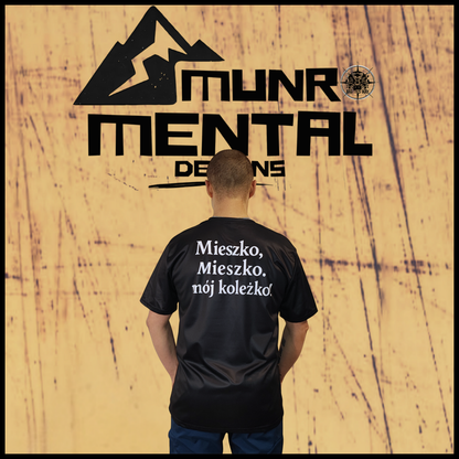 Munro Mental “Chrzest Polski 966” t-shirt – model back view
