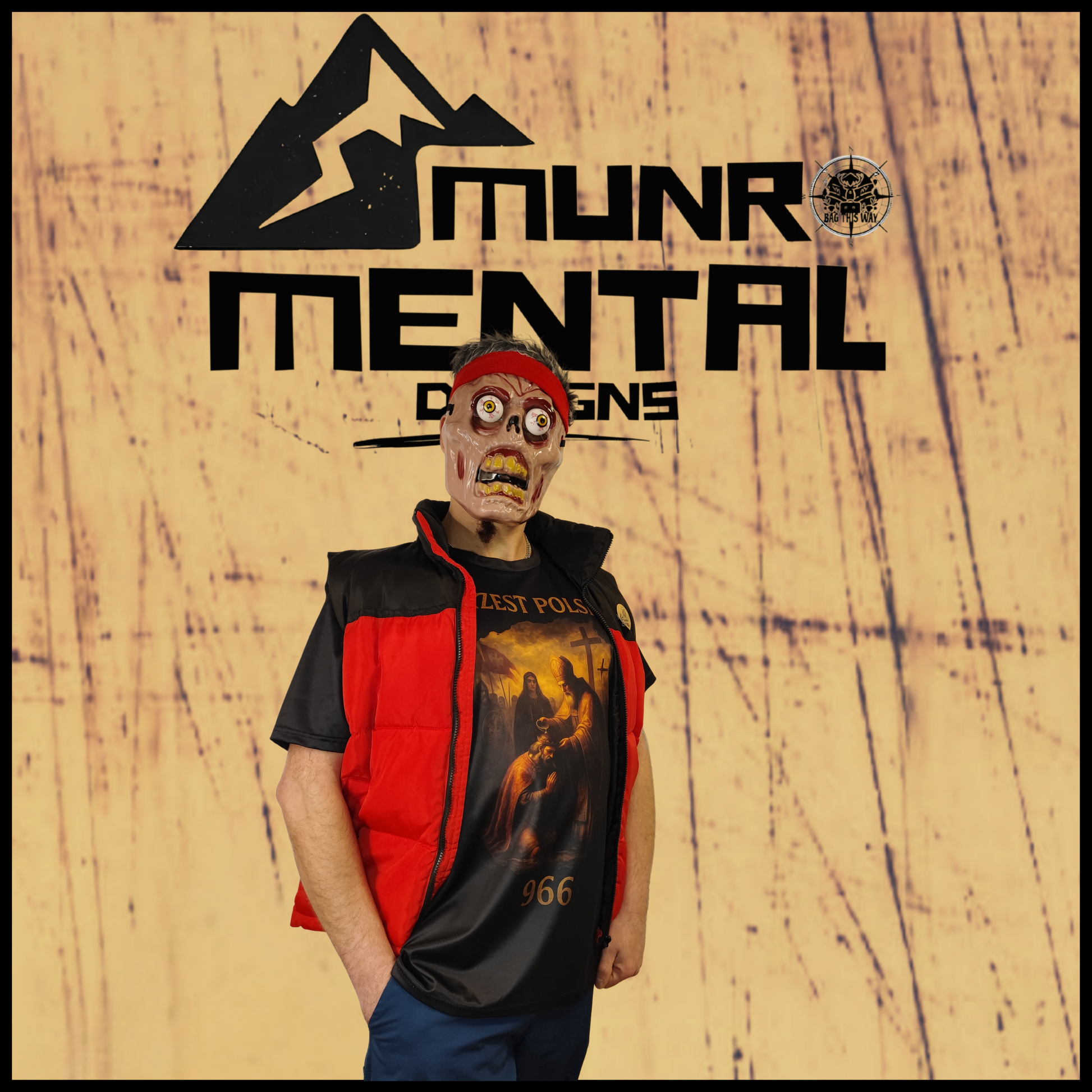 Munro Mental “Chrzest Polski 966” t-shirt – model left view