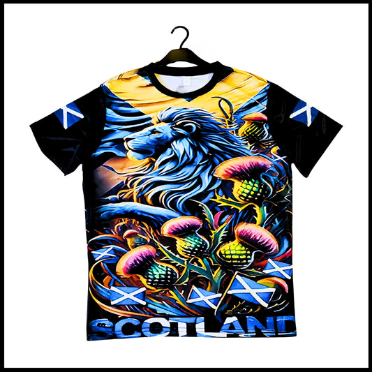 Munro Mental “Highland Lion” t-shirt – front view
