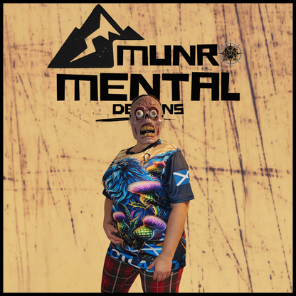 Munro Mental “Highland Lion” t-shirt – model right view
