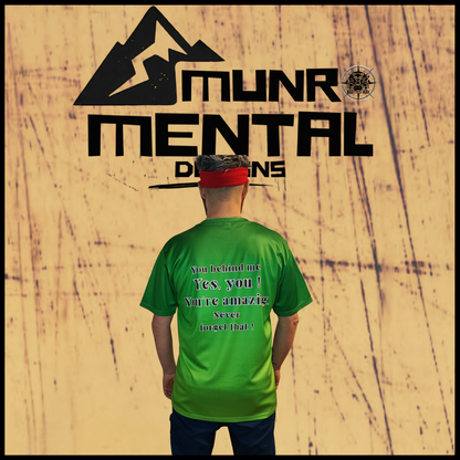 Munro Mental “I Make Your Day” t-shirt – model back view
