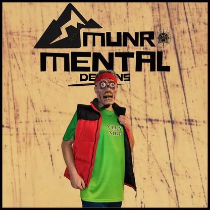 Munro Mental “I Make Your Day” t-shirt – model left view
