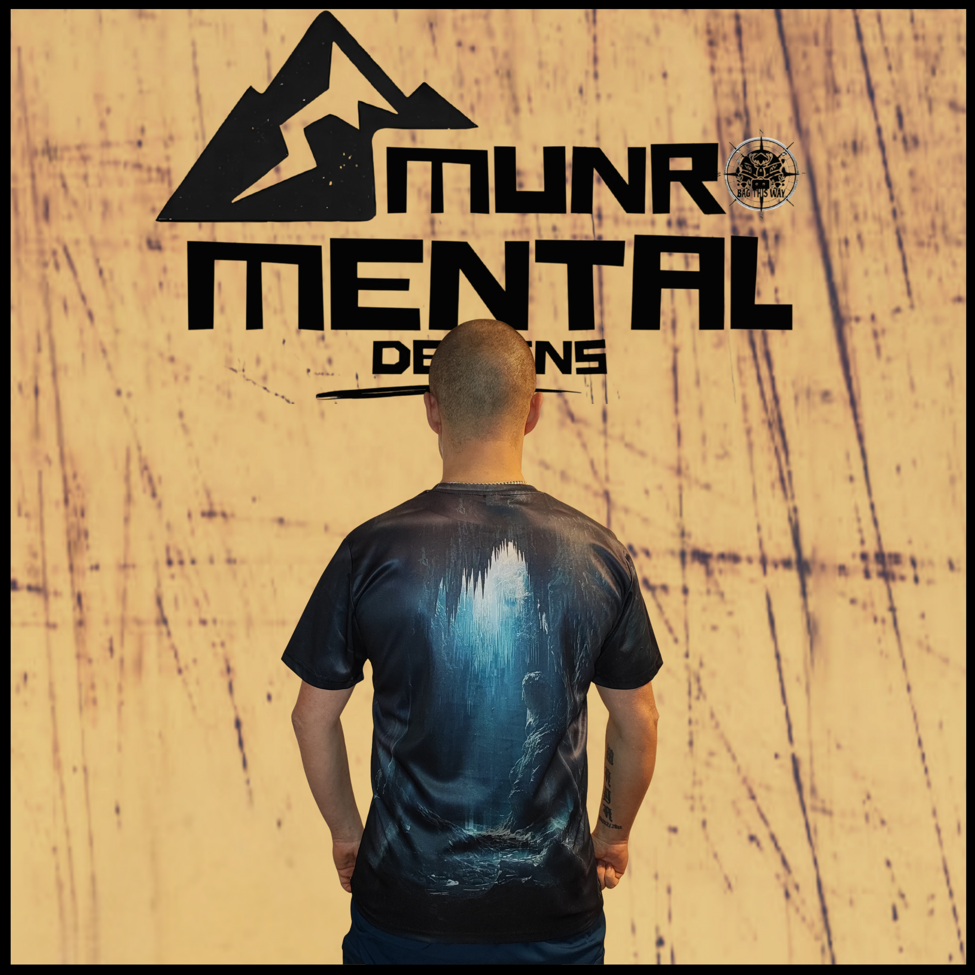 Munro Mental Tshirt Into the Deep worn by model back view