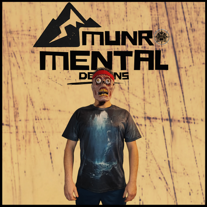 Munro Mental Tshirt Into the Deep worn by model front view

