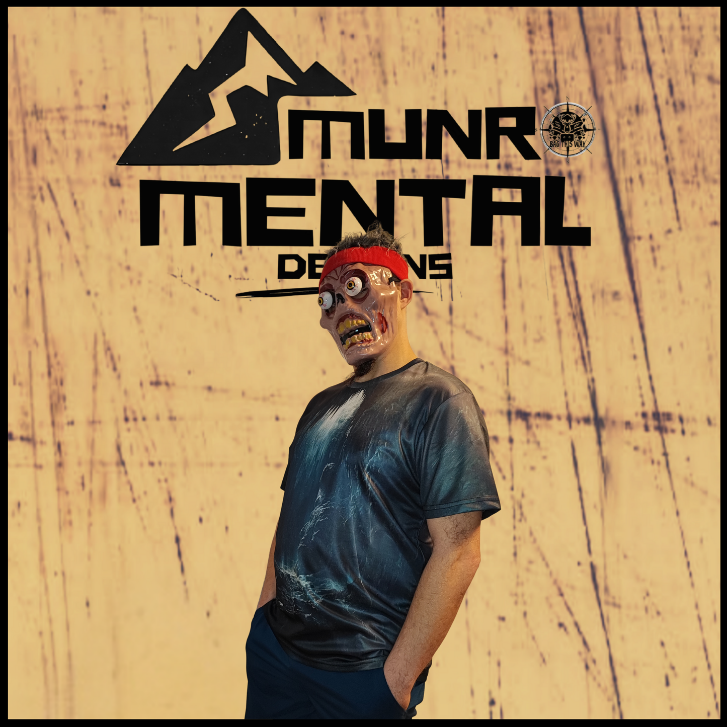 Munro Mental Tshirt Into the Deep worn by model right side view
