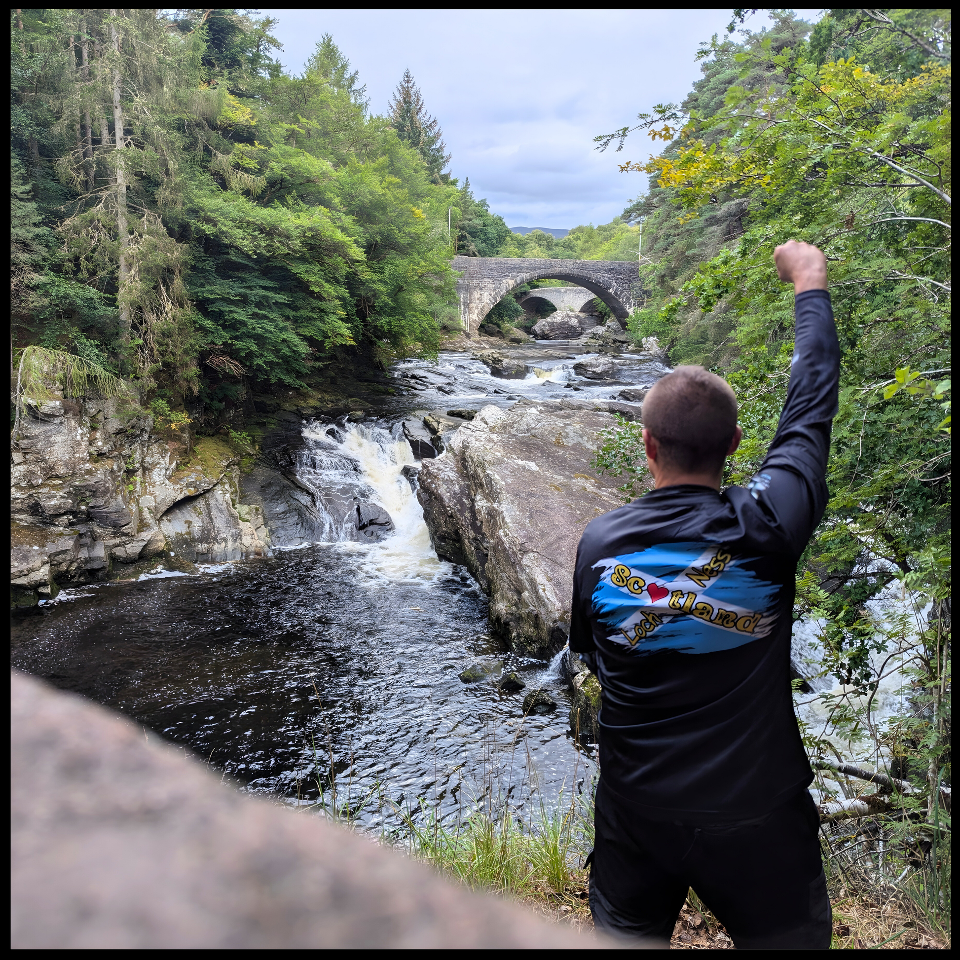 Munro Mental “Not a Loch Ness Monster” t-shirt – lifestyle photo at Loch Ness
