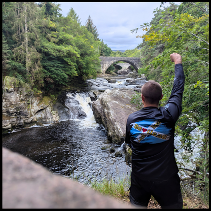 Munro Mental “Not a Loch Ness Monster” t-shirt – lifestyle photo at Loch Ness

