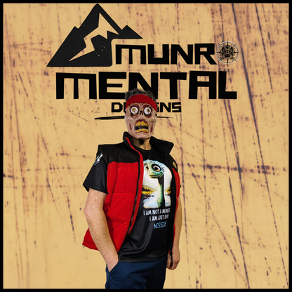 Munro Mental “Not a Loch Ness Monster” t-shirt – model left view
