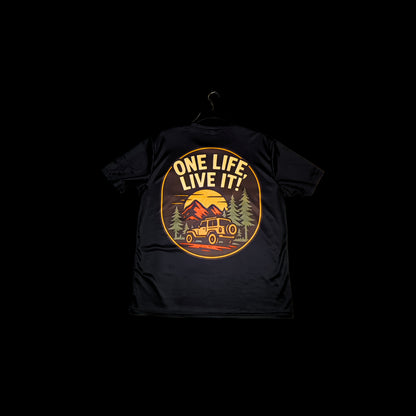 Munro Mental “One Life. Live It.” t-shirt – detail of back print
