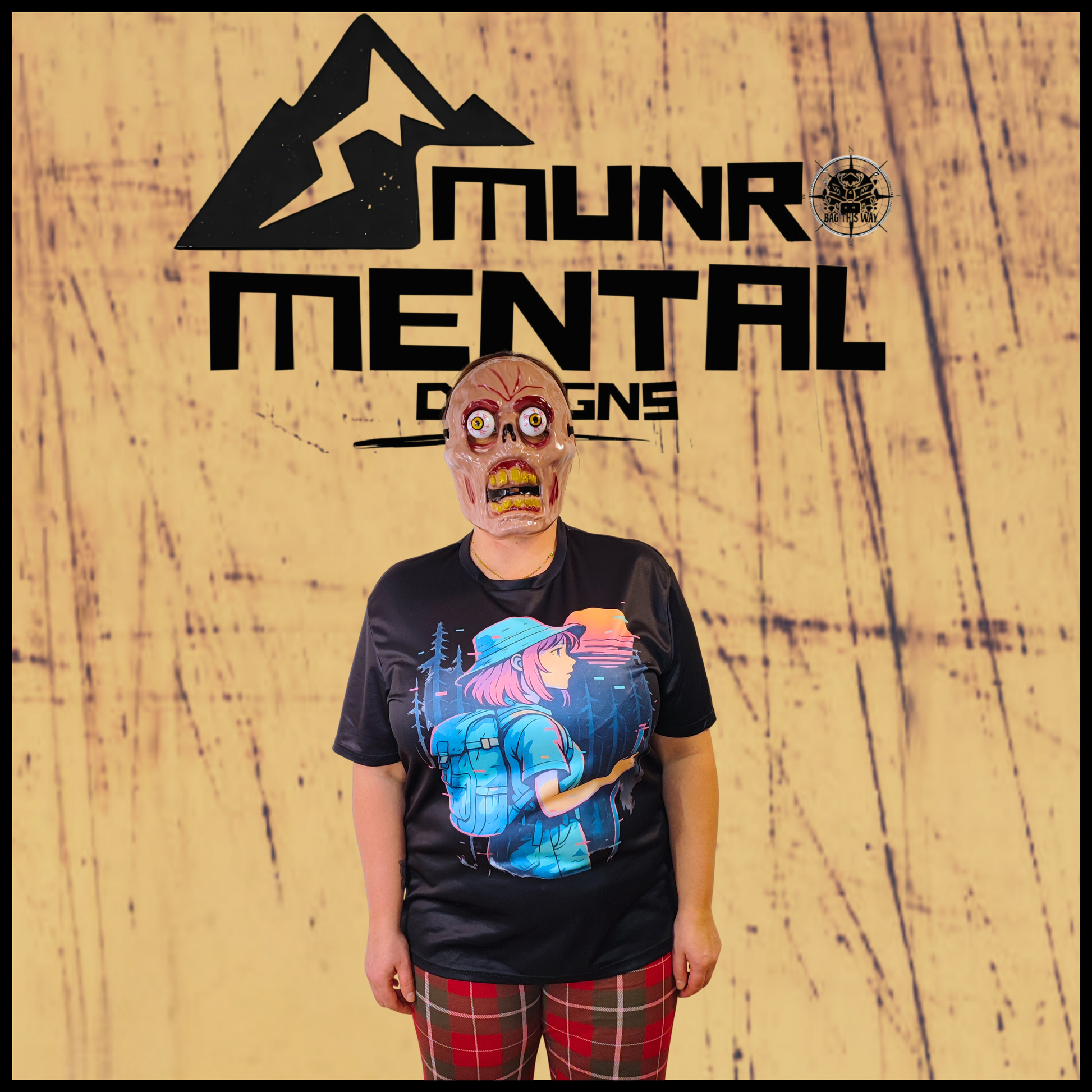 Munro Mental “One Life. Live It.” t-shirt – model front view
