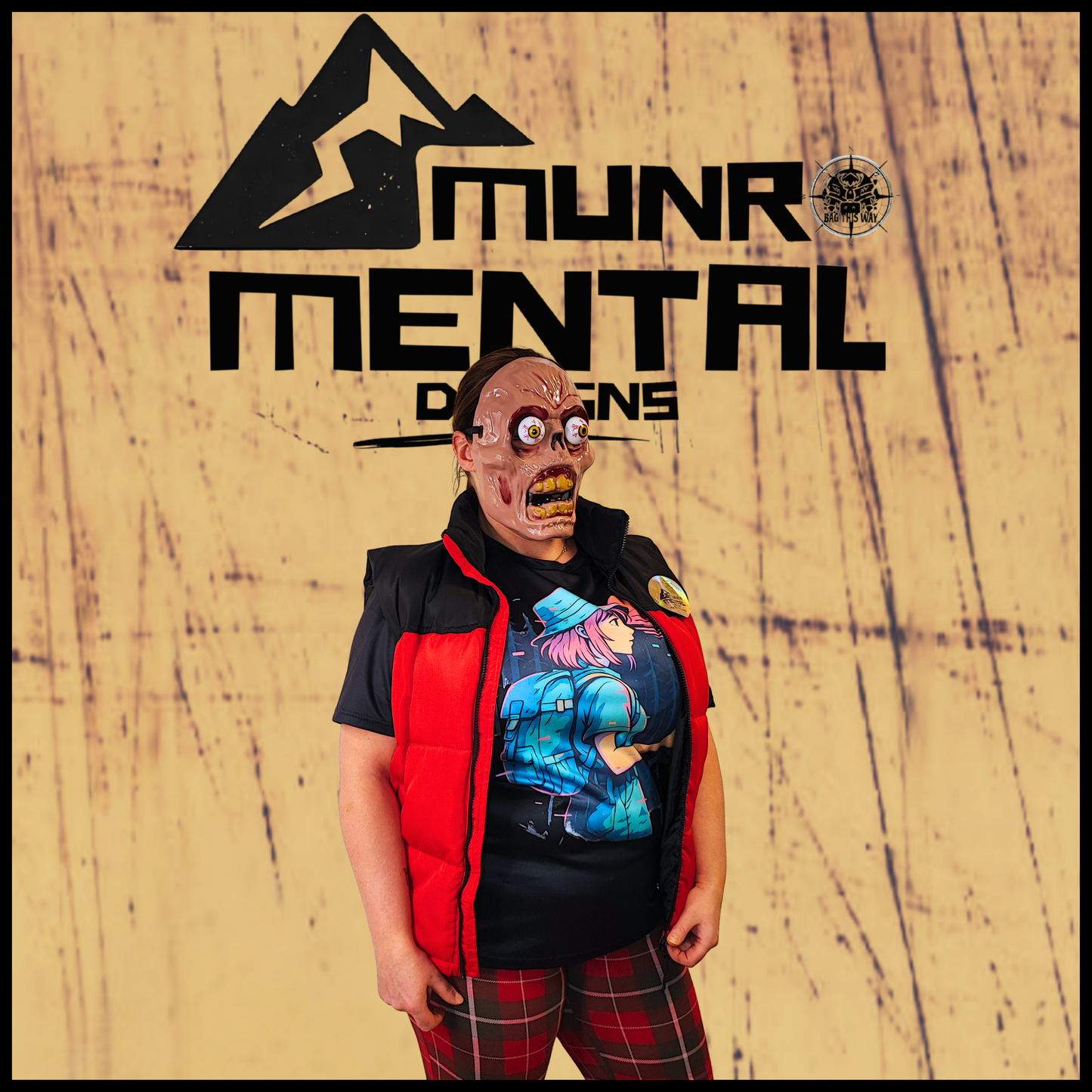 Munro Mental “One Life. Live It.” t-shirt – model left view
