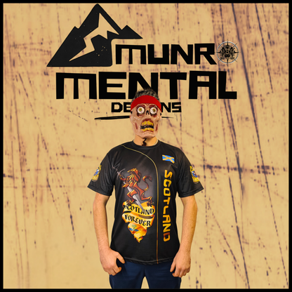 Munro Mental “Scotland Forever” t-shirt – model front view
