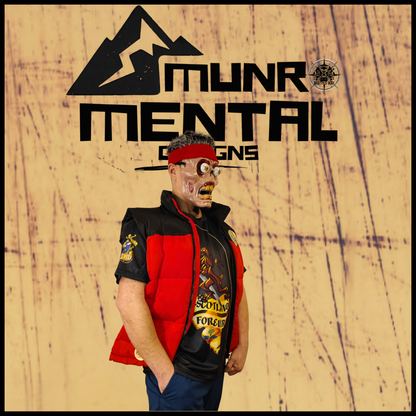Munro Mental “Scotland Forever” t-shirt – model left view
