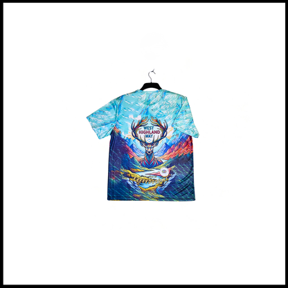 Munro Mental “Stag of Bravery” t-shirt – back artwork detail inspired by West Highland Way
