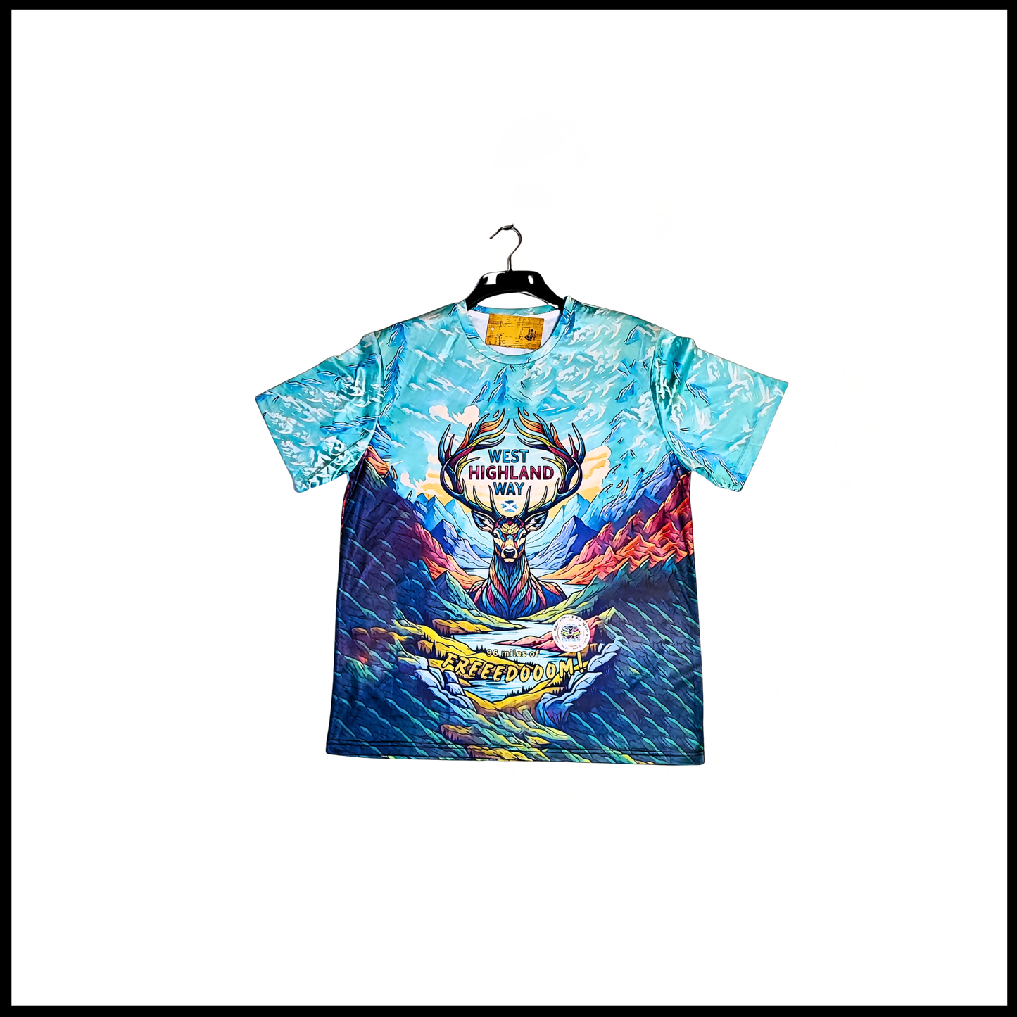 Munro Mental “Stag of Bravery” t-shirt – front artwork detail with stag design
