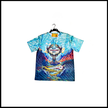 Munro Mental “Stag of Bravery” t-shirt – front artwork detail with stag design
