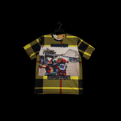 Munro Mental TShirt The Earthbaggers full front view with Scotland Milngavie graphic
