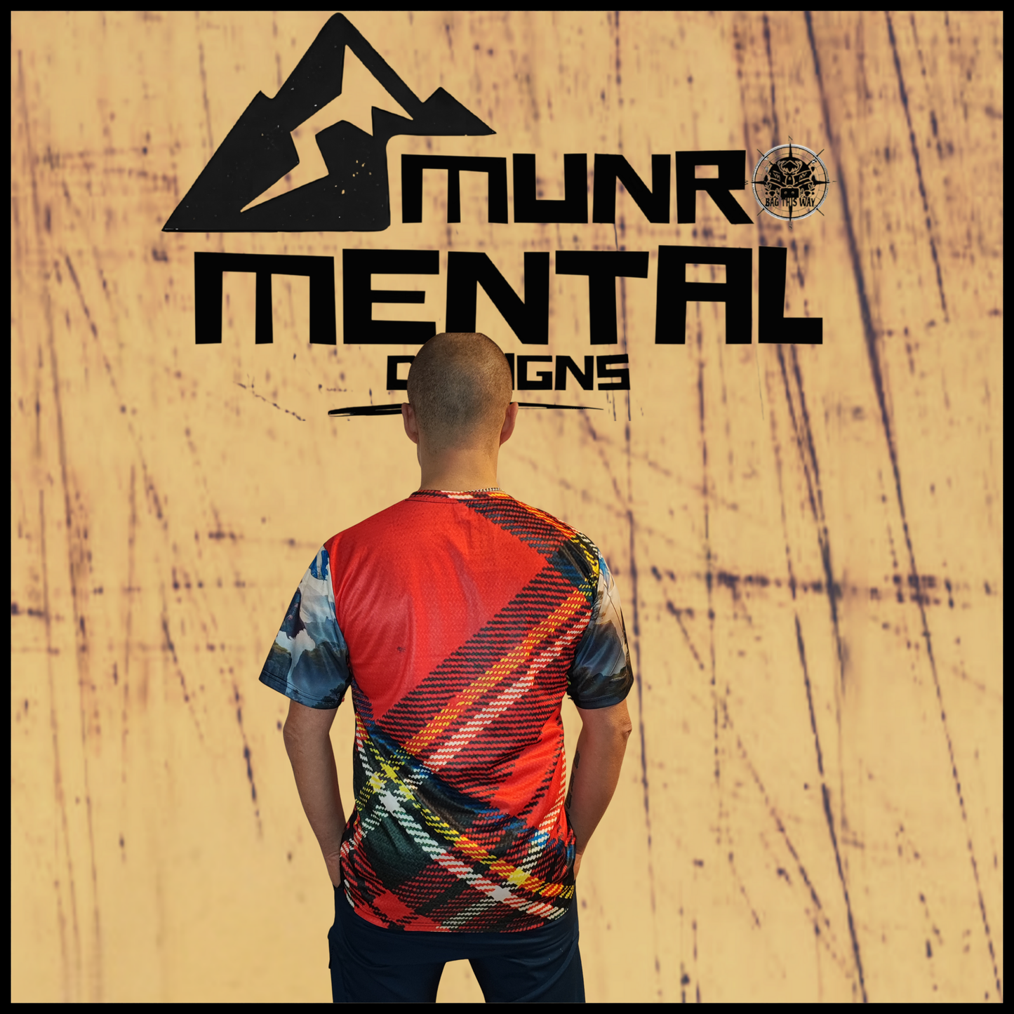 Munro Mental “The Brave One” T-shirt – model back view