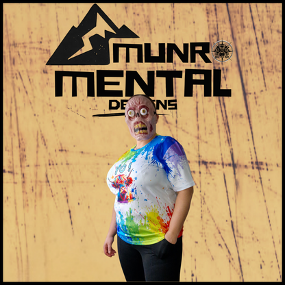 Munro Mental “The Highland Moo” t-shirt – model right view
