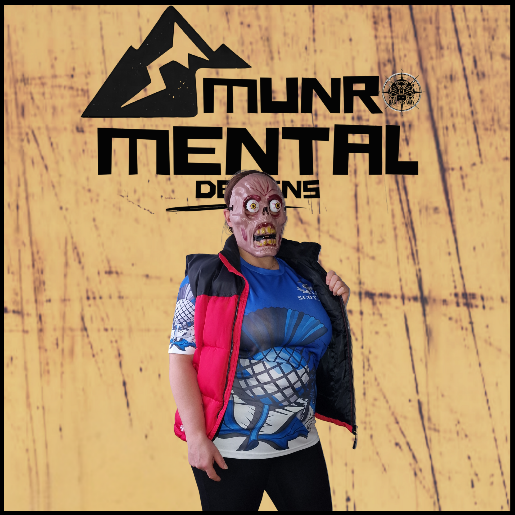 Munro Mental “The Thistle Guard” t-shirt – model left view
