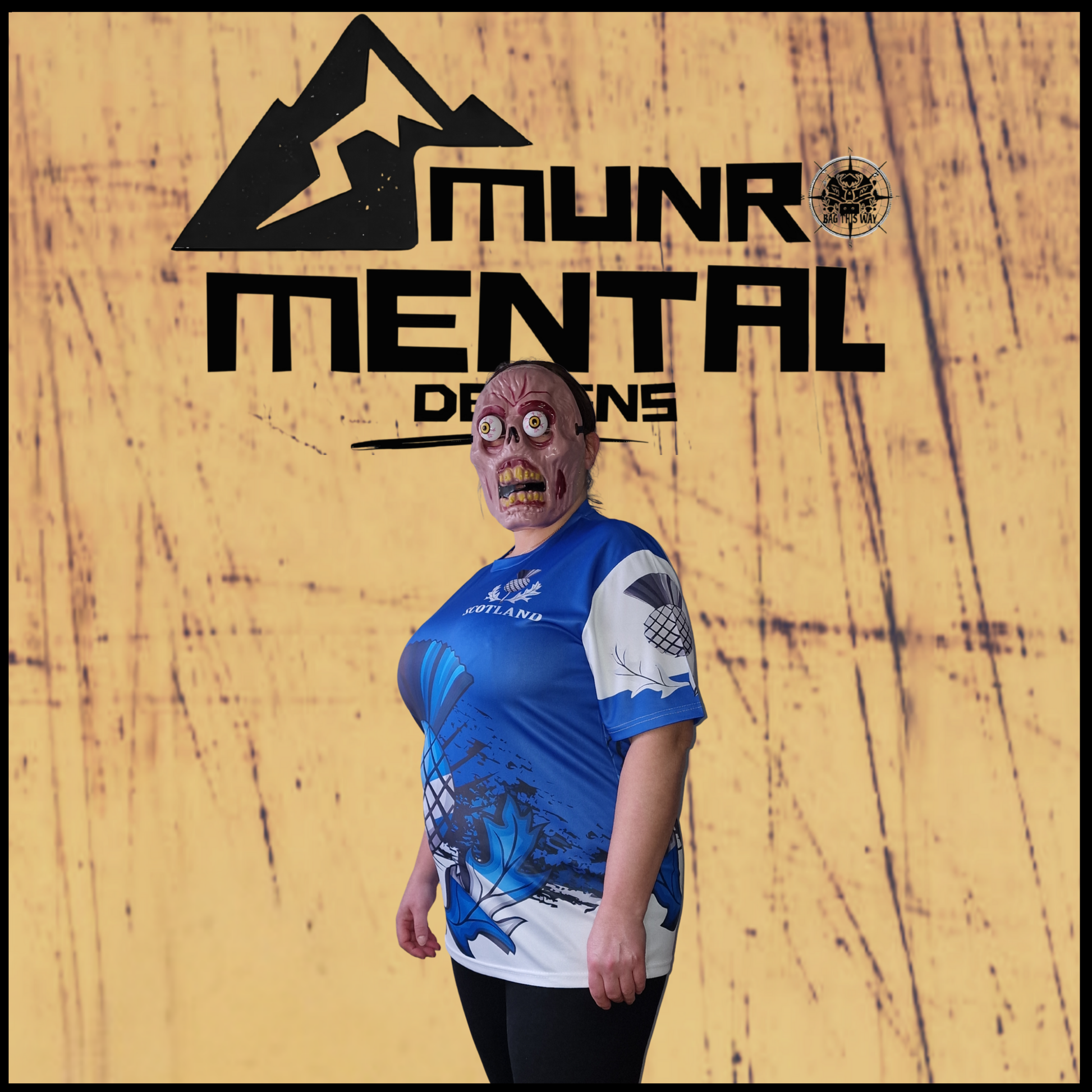 Munro Mental “The Thistle Guard” t-shirt – model right view
