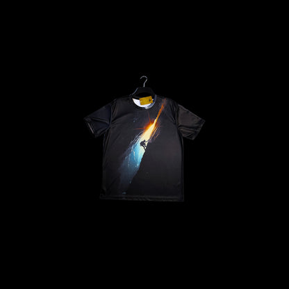 Munro Mental “Through the Crack” t-shirt – detail of front print
