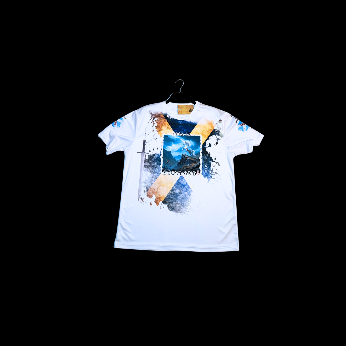 Munro Mental “Unicorn of the North” t-shirt – detail of front print
