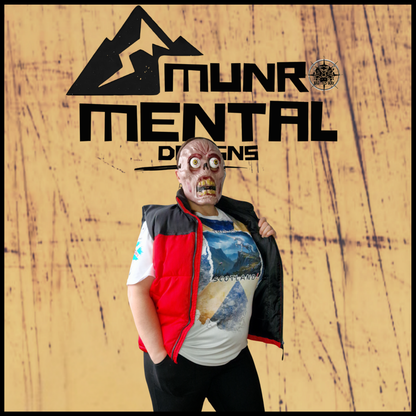 Munro Mental “Unicorn of the North” t-shirt – model left view
