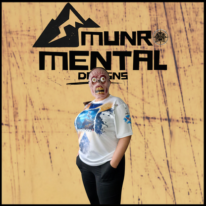 Munro Mental “Unicorn of the North” t-shirt – model right view
