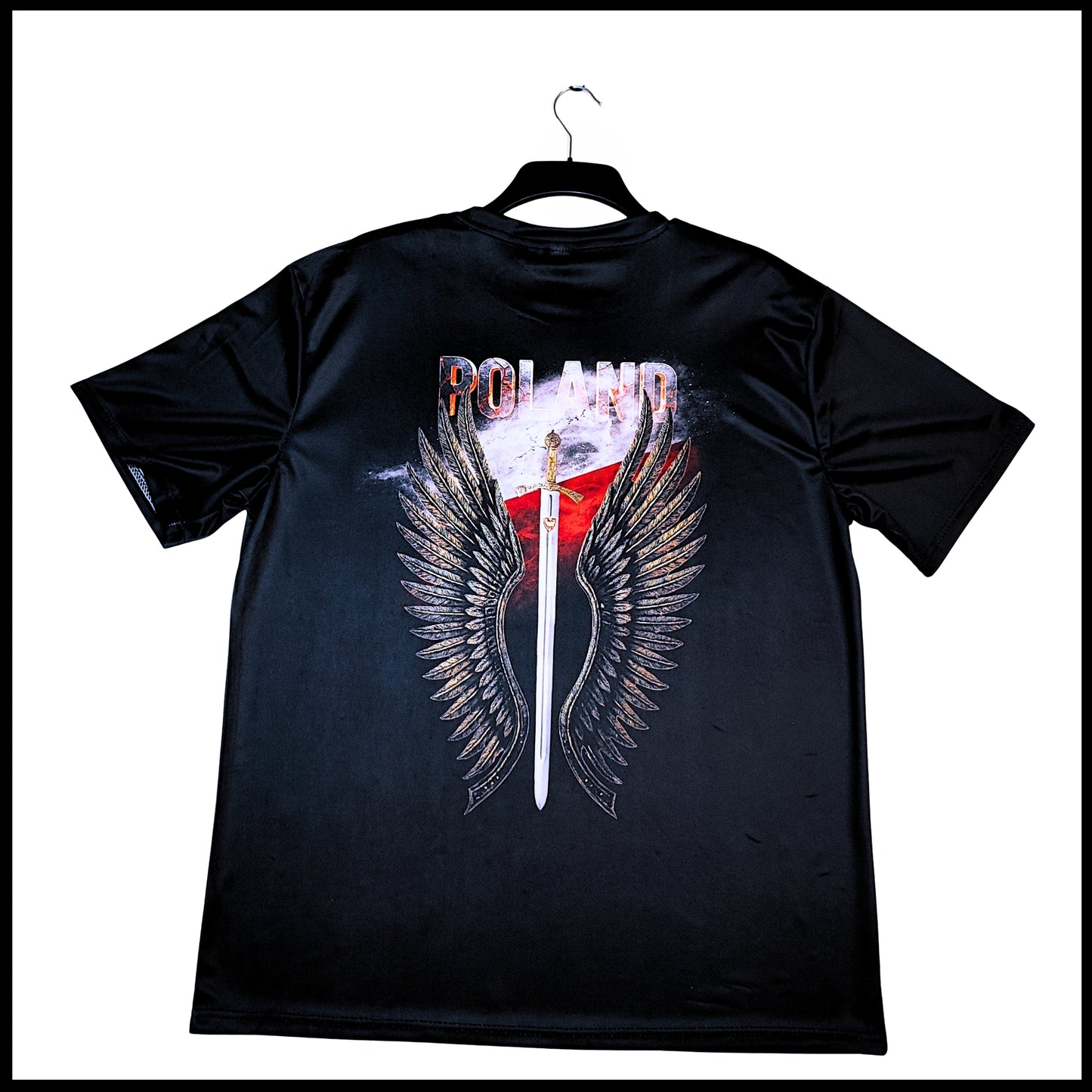 Munro Mental “White Eagle Rising” t-shirt – black – back view
