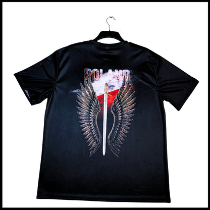 Munro Mental “White Eagle Rising” t-shirt – black – back view
