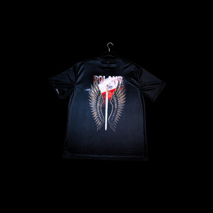 Munro Mental “White Eagle Rising” t-shirt – black – detail of back print
