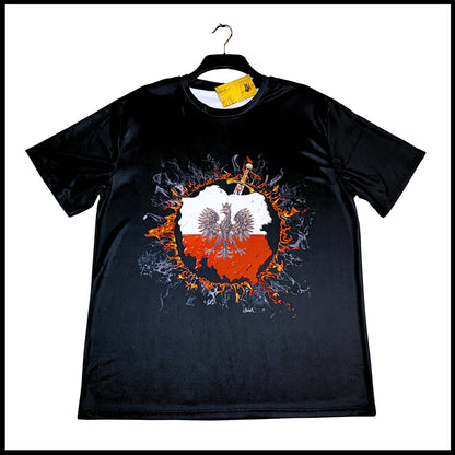 Munro Mental “White Eagle Rising” t-shirt – black – front view
